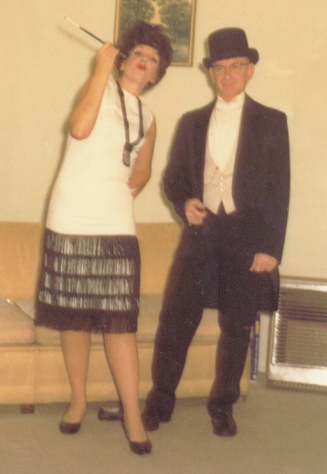 Mom and Dad going to a costume party.